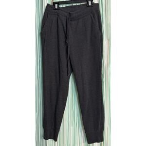 Victoria’s Secret Pink Gray Sweatpants Elastic Waist Glitter Graffiti Logo, M